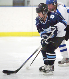 SO SERIOUS: Princeton High girls’ hockey standout Isabelle Sohn heads up the ice in a game earlier this season. Freshman forward Sohn has given the Little Tigers production and intensity this winter. The Little Tigers, who fell to 0-9 with a 6-2 defeat to Shady Side Academy (Pa.) last Sunday, are next in action when they play at the Portledge School (N.Y.) on January 31.(Photo by Frank Wojciechowski)