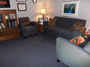 NEW AND IMPROVED: A counseling office at the new headquarters of Corner House. The agency has moved from the Valley Road School building to the lower floor of the former Borough Hall. While the square footage is less, the capabilities have increased.(Photo by Danny Hernandez)