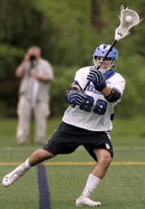 TRIGGER POINT: Princeton Day School boys’ lacrosse player Cody Triolo unloads the ball in action this spring. The Lehigh-bound midfielder ended his PDS career on a high note, tallying 57 points on 38 goals and 19 assists to help the Panthers go 11-6 and advance to the state Prep B title game and the Mercer County Tournament semis. Triolo finished with 149 career points on 80 goals and 69 assists and earned first-team All-Prep, first-team All-Bianchi, second-team All-State honors this spring.(Photo by Frank Wojciechowski)