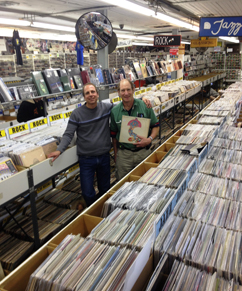 TREASURE TROVE: “We have new items all the time in all the categories. And one of the joys of an independent store is that you can bring ideas to it, and it also has its own tone and personality.” Owner Barry Weisfeld (right) and general manager Jon Lambert of Princeton Record Exchange, look forward to introducing even more customers to their great selection of CDs, DVDs, and LPs. Mr. Weisfeld holds just one of the many thousands of jazz records available at the store.