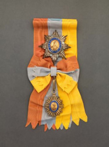 THE ORDER OF THE ROSE: This Imperial Order from Brazil is on display as part of the exhibition “From a Thankful Nation: Latin American Medals and Orders from the Robert L. Ross Collection at Princeton University” in Firestone Library. Spanning two centuries from the rise of movements for political independence through to the present, the exhibition includes Spanish religious-military orders that had their origin in the Crusades and the Reconquista; the first medals issued in colonial Latin America; the many decorations awarded during the 19th-century; and a new generation of 20th-century republican orders for diplomatic, military, political, and cultural achievements. For more information, call (609) 258-3184 or visit: http://library.princeton.edu/about/hours.(Photo by John Blazejewski)