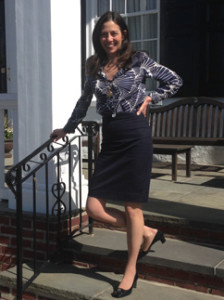 RICH TRADITION: “You can feel the richness of the tradition of our club in our warm, friendly atmosphere. It is inviting and welcoming. At the same time, we are very fresh and contemporary with our membership. We are current with the times.” Leslie Conover, membership and marketing director of the Trenton Country Club, is shown at the clubhouse entrance.