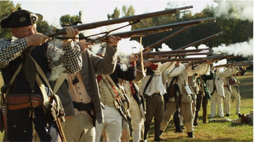 LET’S PLAY THE WHAT IF? GAME: What if the Minutemen, shown here from a scene in the film, had not succeeded in repulsing the English Red Coats and England had won the Revolutionay War. That is the hypothetical question posed in the beginning of the documentary “America: Imagine the World Without Her.” The film, directed and narrated by Dinesh D’Souza makes the case that the U.S. is on the brink of becoming a socialist society.