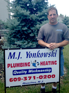 SERVICE AND SUPPORT: “People can count on my work. It’s quality, professional workmanship. And, I am very competitively-priced.” Martin Yonkowski, owner of Yonkowski Plumbing & Heating, is proud of his company’s reputation for excellent service in Mercer County.