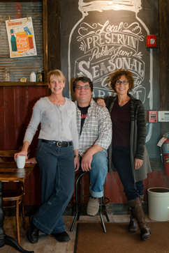 FRESH FLAVORS: “Jammin’ Crêpes is a celebration of our local regional flavors wrapped in a crêpe with an ever-changing menu that highlights the very best local ingredients at their peak of freshness.” Owners (from left to right) Kim Rizk, Amin Rizk, and Kathy Klockenbrink, are enthusiastic about their new restaurant, specializing in homemade crêpes.