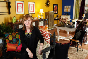 NEW LOOK: “The advantage of the showroom is the opportunity to display everything so that people can see the items firsthand. Clients enjoy meeting me here now, and browsing through the collection.” Interior decorator Iris Houlihan, owner of Iris Interiors, the design firm, is shown by a selection of charming items in her new showroom.