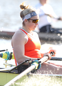 KEEPING THE FAITH: Princeton University women’s open crew star Faith Richardson churns through the water in recent action. Senior co-captain Richardson has been a mainstay for the varsity 8 the last two seasons. Earlier this month, Richardson and the Tigers took third at the Ivy League championship regatta. They are now headed to the NCAA Championships, which are taking place from May 29-31 at the Sacramento State Aquatic Center in Gold River, Calif.(Photo Courtesy of Princeton’s Office of Athletic Communications)