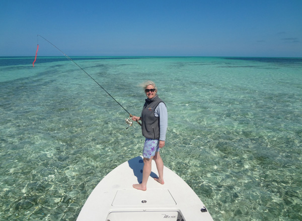 FISHING THE FLATS: Adventurous traveler Melanie Tucker, shown here fishing the flats in Key West, will share her knowledge of off-the-beaten track destinations in the Community Room at the Princeton Public Library, this Thursday, July 30, at 7 p.m. The travel designer will present a slide illustrated talk, “Short Sojourns: Rejuvenating Travel in Just Three Days,” as part of the Library’s summer series, “Escape the Ordinary,” which hosts writers, book groups, artists, and guest speakers. Ms. Tucker is the owner of Rare Finds Travel (www.rarefindstravel.com) and specializes in custom travel itineraries. For more information, call (609) 923.0304, or visit: http://rarefindstravel.com(Photo Courtesy of Rare Finds Travel)